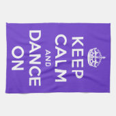 Houd kalm en dans aan theedoek (Horizontaal)