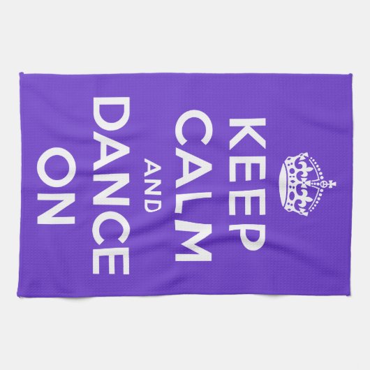 Houd kalm en dans aan theedoek (Horizontaal)