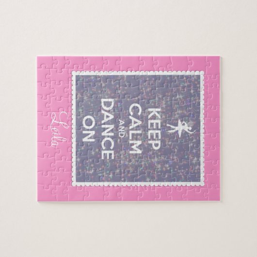 Houd kalm en dans bij lavender Bokeh Legpuzzel (Horizontaal)