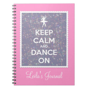 Houd kalm en dans bij lavender Bokeh Notitieboek