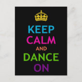 Houd Kalm en Dans Briefkaart (Voorkant)