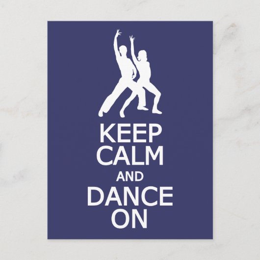 Houd kalm en dans op aangepast briefkaart (Voorkant)