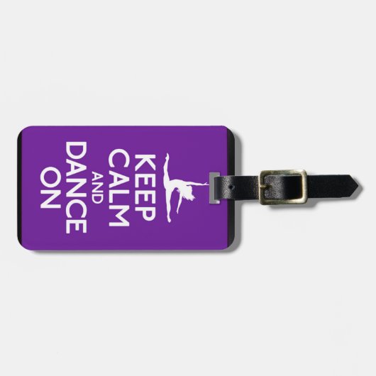 Houd kalm en dans op Bagagelabel (Voorkant horizontaal)