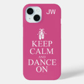 Houd kalm en Dans op Ballerina schoenen Roze Case-Mate iPhone Case (Achterkant)