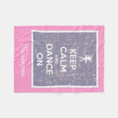 Houd kalm en Dans op de aangewezen Bokeh van de La Fleece Deken (Voorkant (Horizontaal))