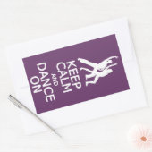 Houd kalm en Dans op de stickers van de douanekleu (Envelop)