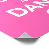 Houd kalm en dans op druk poster (Hoek)