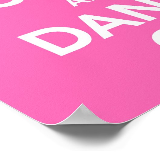 Houd kalm en dans op druk poster (Hoek)