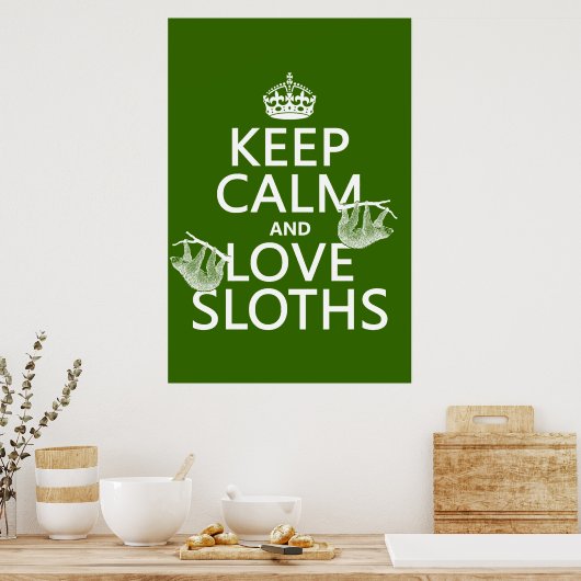 Houd kalm en de Groeven van de Liefde (om het even Poster (Keuken)