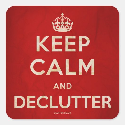 Houd kalm en declutter Stickers (Voorkant)