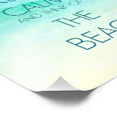 Houd Kalm en denk aan het strand Foto Afdruk (Hoek)