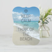 Houd Kalm en denk aan het strand Kaart (Staand voorkant)
