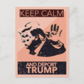 Houd kalm en deport Trump Briefkaart (Voorkant)