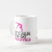 Houd kalm en doe gymnastiek koffiemok (Voorkant links)