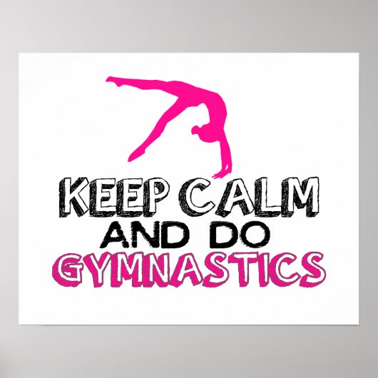 Houd kalm en doe gymnastiek poster (Voorkant)