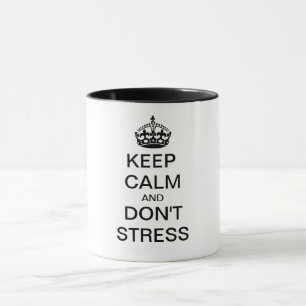 Houd kalm en DON NIET STRESS - gepersonaliseerde t Mok