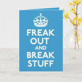 Houd Kalm en draag de Kaart van de Parodie (Gele Bloem)