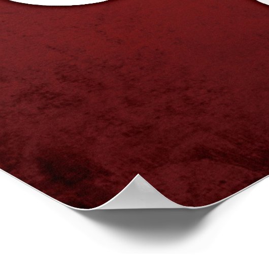 Houd kalm en draag de rode afdruk over poster (Hoek)