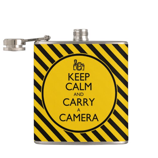 Houd kalm en draag een camera heupfles (Geopend)