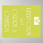 Houd kalm en draag een camera poster (Voorkant)