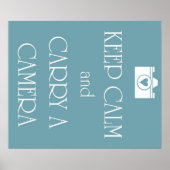 Houd kalm en draag een camera poster (Voorkant)