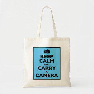 Houd kalm en draag een camera tote bag