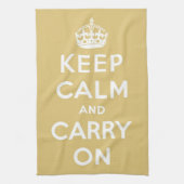 Houd kalm en draag geel theedoek (Verticaal)