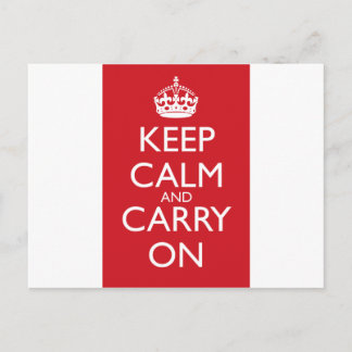 Houd Kalm en draag: Het Rood van de Motor van de Briefkaart