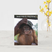 Houd Kalm en draag (of puf) Kaart (Gele Bloem)