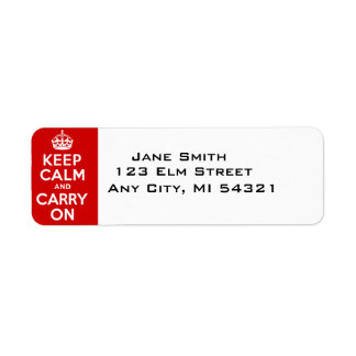 Houd kalm en draag op beste prijs etiket