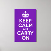 Houd kalm en draag op Paarse verpakte canvas (Voorkant)