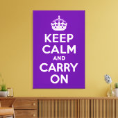 Houd kalm en draag op Paarse verpakte canvas (Insitu (Woonkamer))