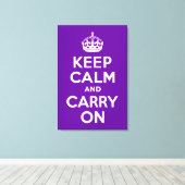 Houd kalm en draag op Paarse verpakte canvas (Insitu (Houten vloer))