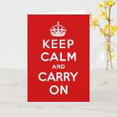Houd kalm en draag origineel rood op kaart (Gele Bloem)