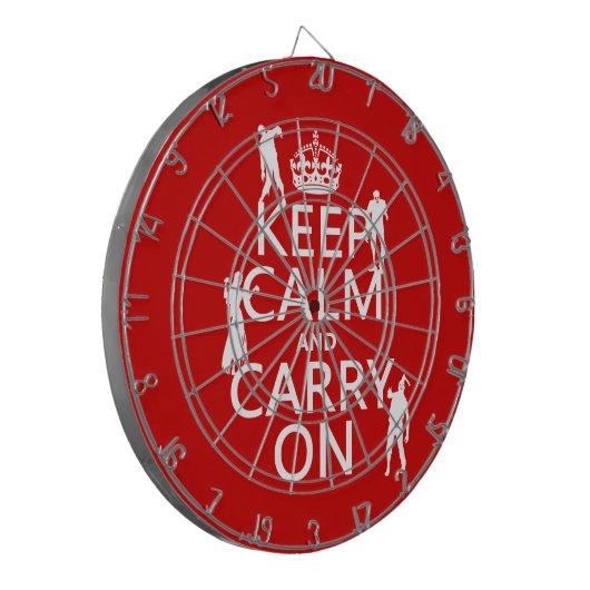 Houd Kalm en draag (zombieën) (om het even welke Dartbord (Voorkant Links)