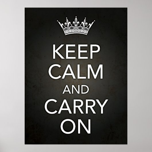 Houd kalm en draag zwart af poster (Voorkant)