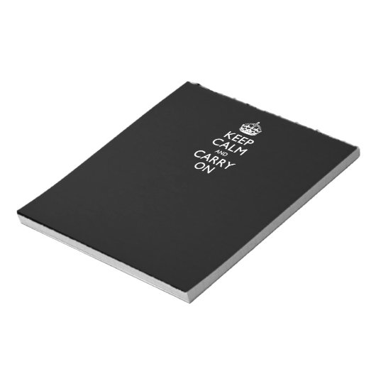 Houd kalm en draag zwart op notitieblok (Linkerzijde)