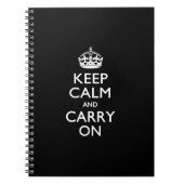 Houd kalm en draag zwart op notitieboek (Voorkant)