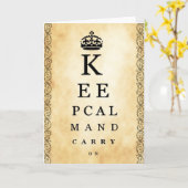 Houd kalm en draai aan de  oogkaartrede kaart (Gele Bloem)