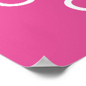 Houd kalm en draai aan de roze druk van frambozen poster (Hoek)