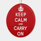 Houd kalm en draai aan versiering keramisch ornament (Links)