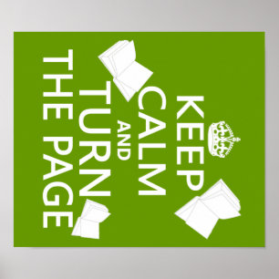 Houd kalm en draai de Pagina Poster