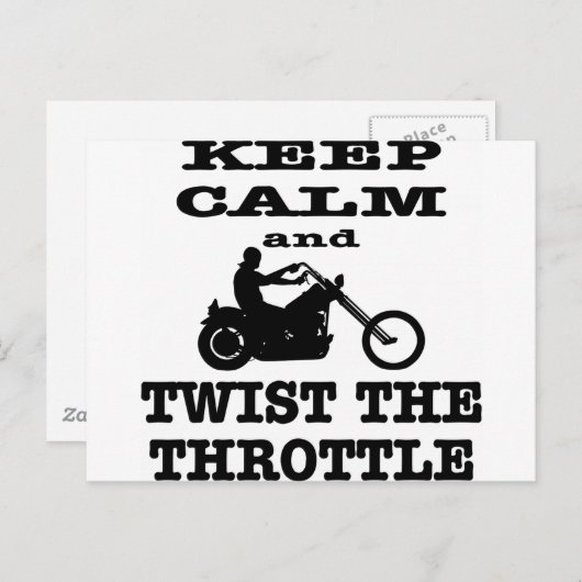 Houd kalm en draai de schroefdop rond briefkaart (Voorkant / Achterkant)