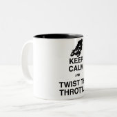 Houd kalm en draai de schroefdop schoon. tweekleurige koffiemok (Voorkant links)