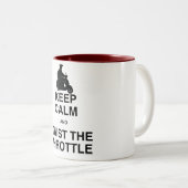 Houd kalm en draai de schroefdop schoon - /Vespa Tweekleurige Koffiemok (Voorkant rechts)