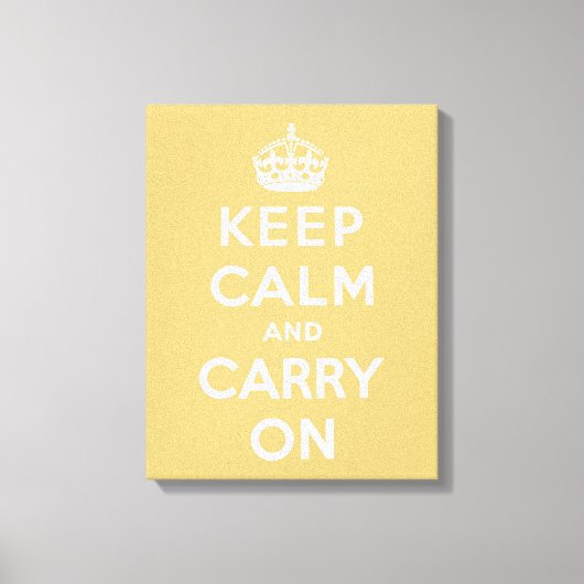 Houd kalm en draai lichtgeel aan canvas afdruk (Voorkant)