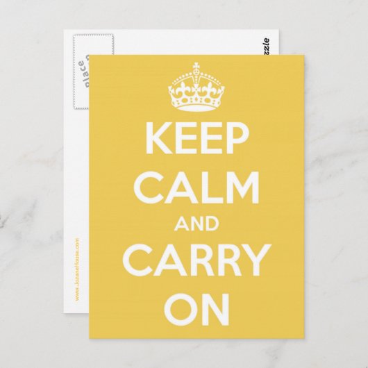 Houd kalm en draai op geel Briefkaart (Voorkant / Achterkant)