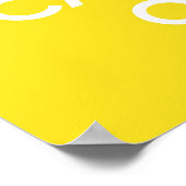 Houd kalm en draai op Hansa gele, witte tekst Poster (Hoek)