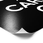 Houd kalm en draai op zwarte foto afdruk (Hoek)