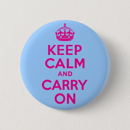 Houd kalm en draai warm roze. Beste prijs! Ronde Button 5,7 Cm (Voorkant)